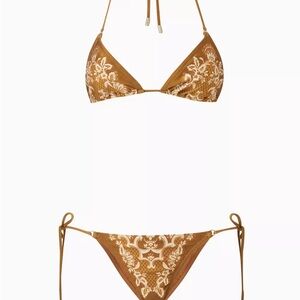 Zimmerman Raie Placement Tri Bikini Set in Lycra NWOT size 0